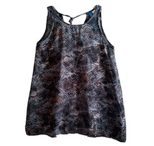 Island Beach Cover up Dress Womens Medium Brown Black Blue Abstract  Rayon Tie Plaj Giysisi price