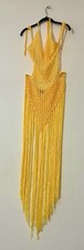Yellow Crochet Fringe Beach Cover Up XL 2XL / 3XL Fashionable Swimwear  A4 Plaj Giysisi price