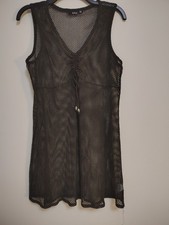a.n.a Black Fishnet Mesh Sheer Size Small Minidress Coverup Beachwear Plaj Giysisi price