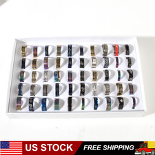 50PCS Wholesale Mixed Rings Bulk Finger Band Ring Lot Men Women Jewelry Fashion Bijuteri Yüzük price