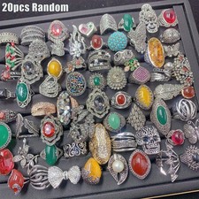 20Pcs Random Wedding Jewelry Cubic Zircon Rings Mixed Lots Lady's Fashion Ring Bijuteri Yüzük price