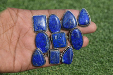 1-500 Pcs Lapis Lazuli In Wholesale Stone Rings Lot Bulk: Silver Plated Whr-103 Bijuteri Yüzük price