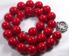 Natural Red Coral Round Gemstone Smooth Beads Necklace 14-72" 6/8/10/12/14mm Renkli Taşlı Kolye price