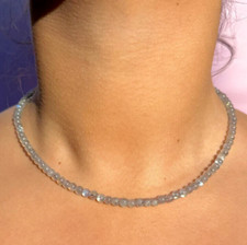 Dainty Natural Labradorite Choker Beaded Women Necklace Healing Jewelry Gift Renkli Taşlı Kolye price