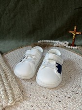 Baby Boy Carters Sneakers Walking Shoes Size 4 USA White Navy Blue Laces & Strap Unisex Çocuk İlk Adım & Yürüme Ayakkabısı price