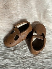 Monkey feet Toddler Brown Leather Moccasin 2-3 Y Unisex Çocuk İlk Adım & Yürüme Ayakkabısı price