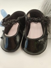 Baby Deer Black Patent Ruffle First Walker Shoes (Infant/Toddler) Unisex Çocuk İlk Adım & Yürüme Ayakkabısı price