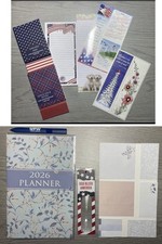 Stationery Items: Note Booklets w/Tabs, Notepads, Bookmarks, Planner - New Other Davetiye price
