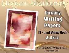 Elegant Stationery | Luxury Writing Papers  | -30 sheets | Writing Paper #016 Davetiye price