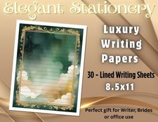 Elegant Stationery | Luxury Writing Papers  | -30 sheets | Writing Paper #007 Davetiye price