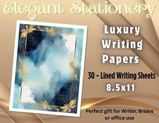 Elegant Stationery | Luxury Writing Papers  | -30 sheets | Writing Paper #037 Davetiye price