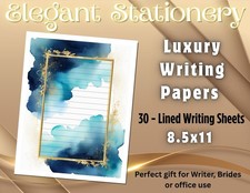 Elegant Stationery | Luxury Writing Papers  | -30 sheets | Writing Paper #042 Davetiye price
