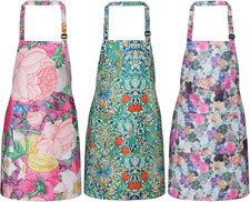 3 Pack Floral Kitchen Apron for Women Adjustable Cooking Apron with Pockets Mutfak Önlüğü price