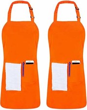 Adjustable Bib Apron (2-Pack) Water Oil Resistant Chef Aprons Utopia Kitchen Mutfak Önlüğü price