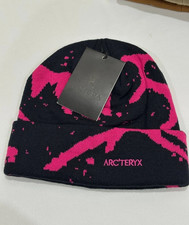 Arc'teryx Grotto Toque Beanie Black Pink Merino Wool Knit Winter Hat New Tags Bere & Kep (Outdoor) price