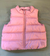 GAP Baby Pink Puffer Vest Full Zip Padded Sleeveless 12-18 Months Bebek Yeleği price