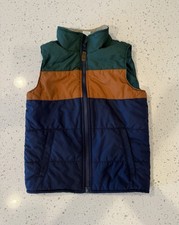 Carter's 4T Puffer Vest Full Zip Pockets Colorblock Green Orange Blue Bebek Yeleği price