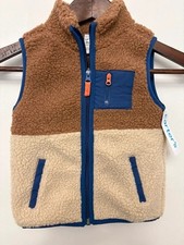 Carter’s Toddler Sherpa Fleece Vest Size 3T NWT Colorblock Bebek Yeleği price