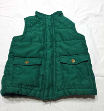 Crown & Ivy Kids Green Quilted Puffer Vest 2T Full Zip Pockets Bebek Yeleği price