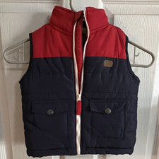 Lee Boys 2T Colorblock Puffer Vest Red/Blue Full Zip Insulated Polyester Bebek Yeleği price