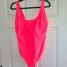 California Sunshine Size 20/22 Pink One-Piece Swimsuit Ring Cutouts Adj Strap Kız Çocuk Plaj Giyimi price