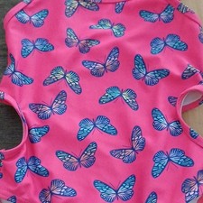 PLACE Girls One-Piece Swimsuit Butterfly Print Pink/Blue Size 6/7 Kız Çocuk Plaj Giyimi price