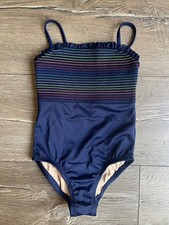 crewcuts Girls Swimsuit Navy x Multi Color Shirring Size 3T Kız Çocuk Plaj Giyimi price
