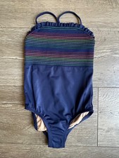 crewcuts Girls Swimsuit Navy x Multi Color Shirring Size 4-5T Kız Çocuk Plaj Giyimi price