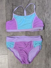 ZeroXposur Lavender Girls' Swimwear Two-Piece Set, Size 10/12 Kız Çocuk Plaj Giyimi price