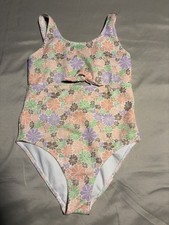 Girls Retro One Piece Bathing Suit Roxy 14, Cute One Piece With Floral Pattern Kız Çocuk Plaj Giyimi price