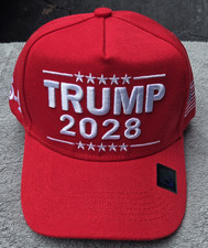 Red Trump 2028 Adjustable Baseball Cap USA Flag Patch 45-47 Embroidery Erkek Şapkası price