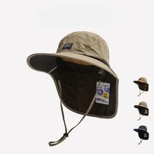 Unisex UV Protection Fishing Hat Quick Dry Wide Brim Sun Hat w/ Neck Flap Erkek Şapkası price