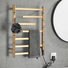 Heated Towel Rack Radiator, Electric Heated Towel Warmer Rack, 85W Gold Wall ... Havlupan price