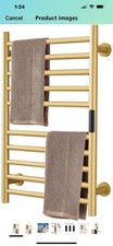 Gold Heated Towel Warmer Radiator Bathroom Accessories Wall Mounted Hardwired Havlupan price