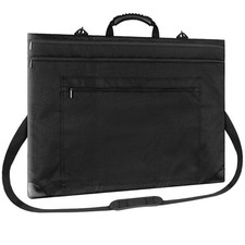 Lightweight Art Portfolio Bag 18"x24", Canvas Case, Detachable Strap, Leather Co Resim Çantası price