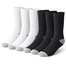 6 Pack Men's Cotton Crew Socks Cushioned Breathable Work & Athletic Socks Erkek Çorabı price