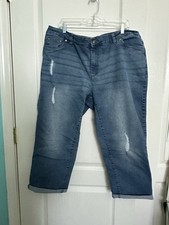 Jeans, distressed, cropped with stitched roll, women’s size 20W Bayan Jeans / Kot Pantolon price