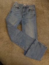 Zara Jeans Womens 6 Light Blue Mid Rise Bootcut 5- Pocket Denim Casual Faded Bayan Jeans / Kot Pantolon price