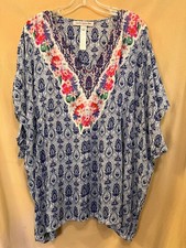 Nanette Lepore small V-neck pullover floral tunic with gathered waist Tesettür Tunik price