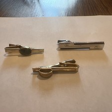 Lot Of 3 Vintage Estate Tie Clips Kravat İğnesi price