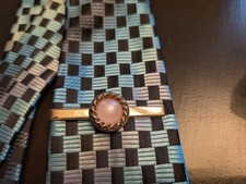 Mid Century Modern, Vintage Men's Gold Tone Metal Tie Bar Clip Kravat İğnesi price