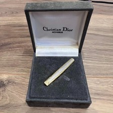 Christian Dior Vintage Gold Tie Clip Bar MONSIEUR with Box Kravat İğnesi price
