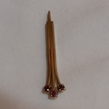 Gold Tone Metal Tie Pin Tie Tack Three Red Stone Accent Ends Men’s Accessory Kravat İğnesi price