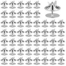50 Pairs Silver Metal Pin Backs, Butterfly Tie Tack Blank Pin Keeper | Enamel Pi Kravat İğnesi price