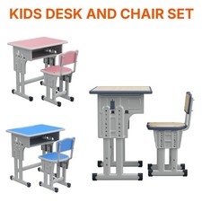 Kids Children Study Desk and Chair Set for School/Home With Storage Drawer Çocuk Çalışma Masası price