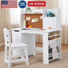 Kids Desk and Chair Set with Storage,Wooden Study Table with Shelf Drawers Çocuk Çalışma Masası price
