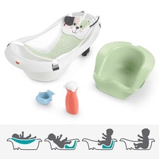Fisher-Price Baby to Toddler Bath 4-in-1 Slingn Seat Tub 2 Toys Puppy Perfection Bebek Yıkama Kabı-Maşrapa price