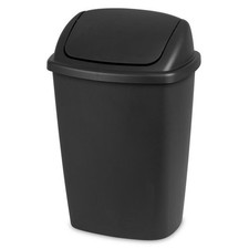 7.5 Gallon Kitchen Trash Can with Swing Top Lid Black Plastic Garbage Bin Trash Bins price
