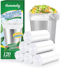 2.6 Gallon 120 pcs Small Clear Trash Bags, Strong 2.5 Gallon Garbage Bags, Bathr Trash Bins price