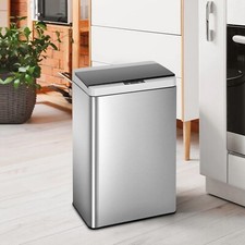 13 Gallon 50 Liter Automatic Touch Free High-capacity Stainless Steel Waste Bin Trash Bins price